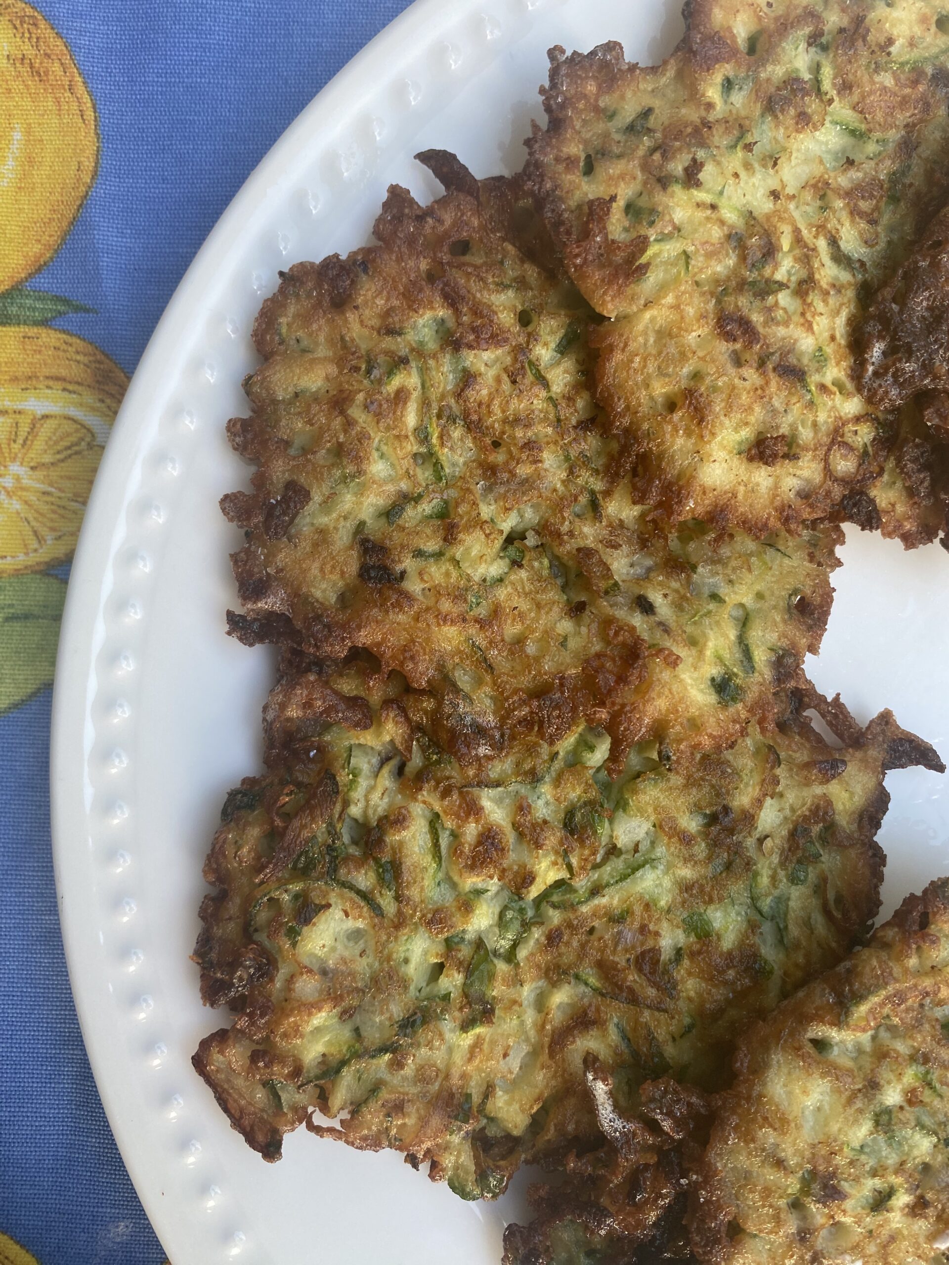 Zucchini Pancakes with Sour Cream dipping sauce Frannie Loves Food