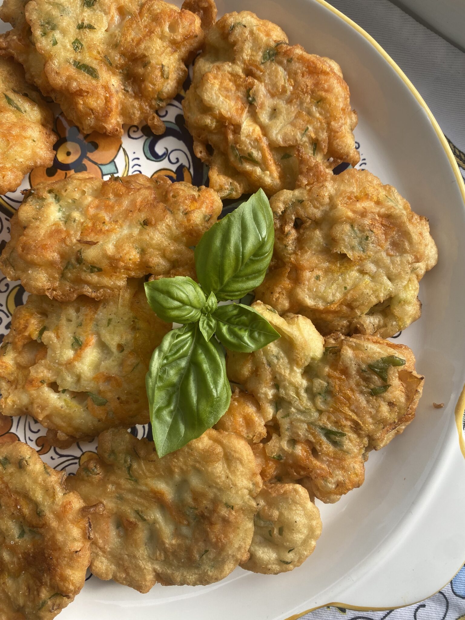 Zucchini Flower Fritters Frannie Loves Food