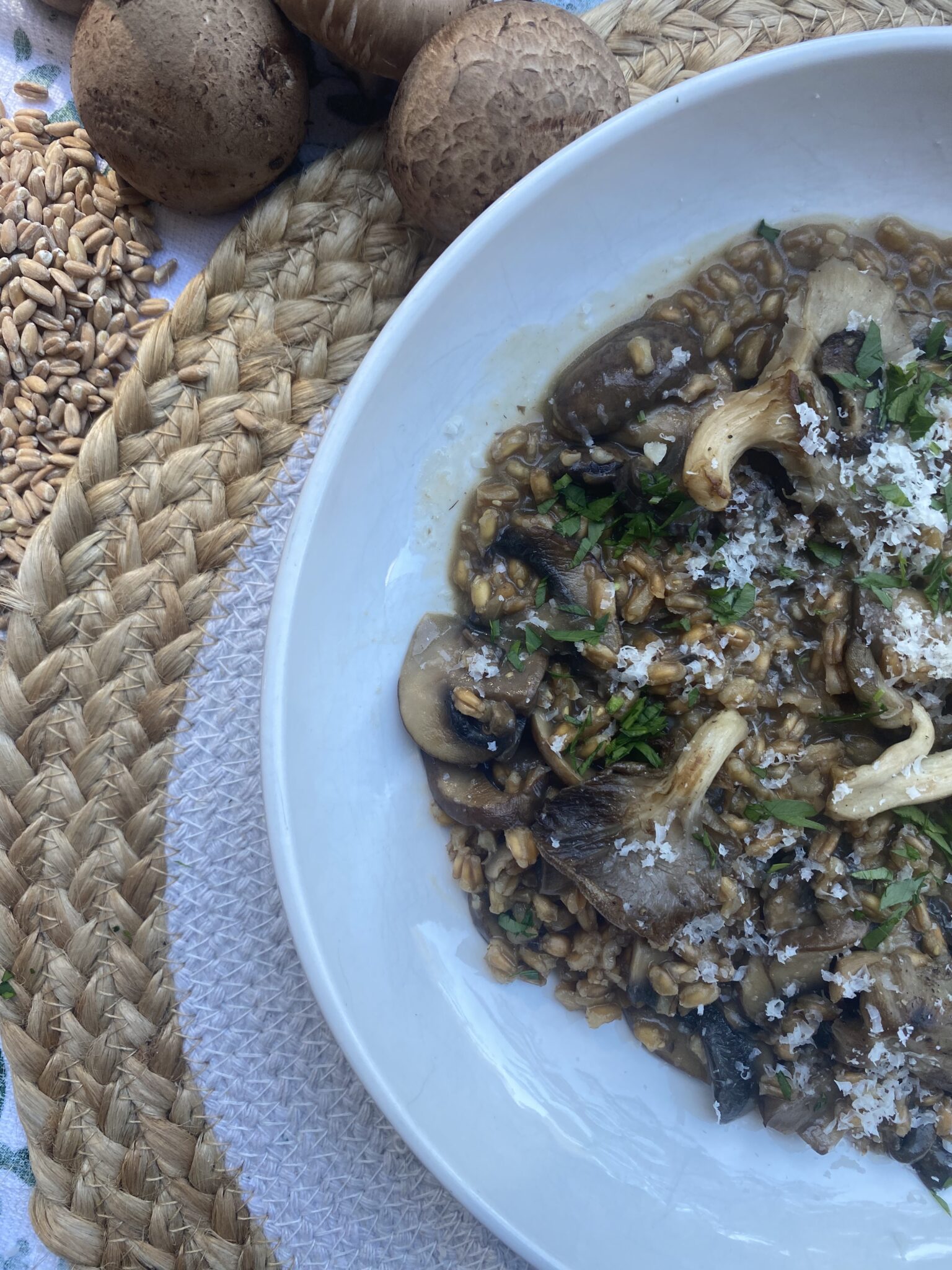 Healthy Italian Series Mushroom Farrotto Frannie Loves Food